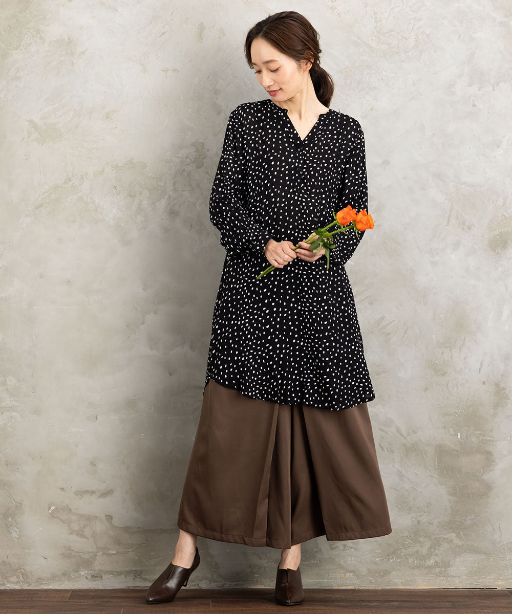 KAFFE アソートプリントシャツチュニック