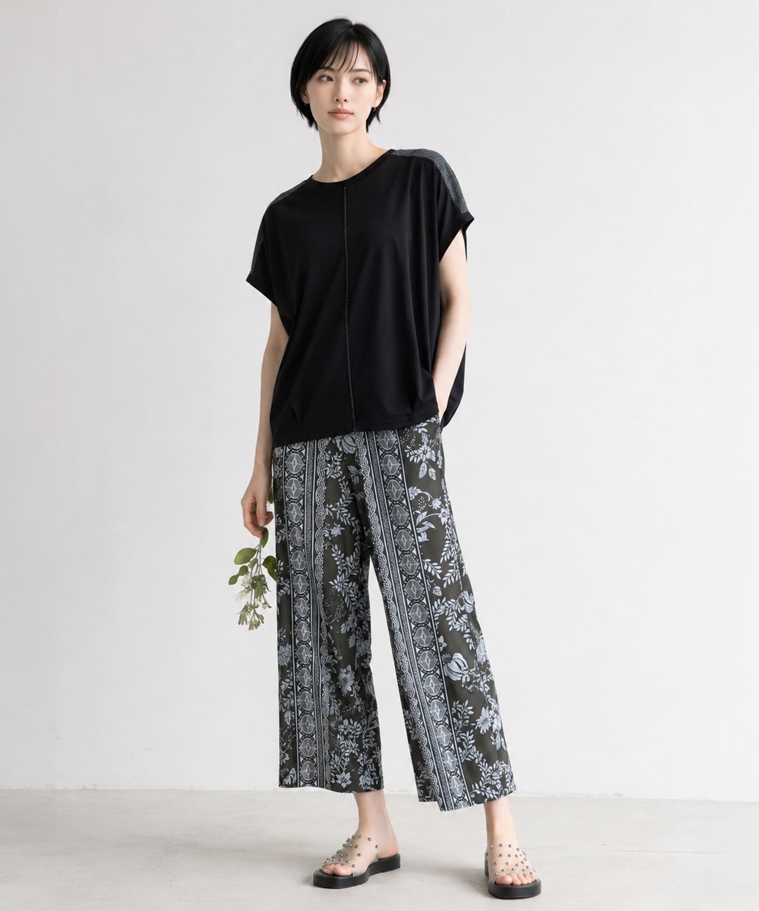 【FONT LAB】ラメショルダー2WAY Tシャツ