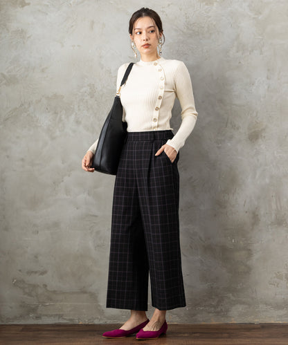 12-1892【JETSET SOLO PLUS】2WAYピーチツイルワイドパンツ