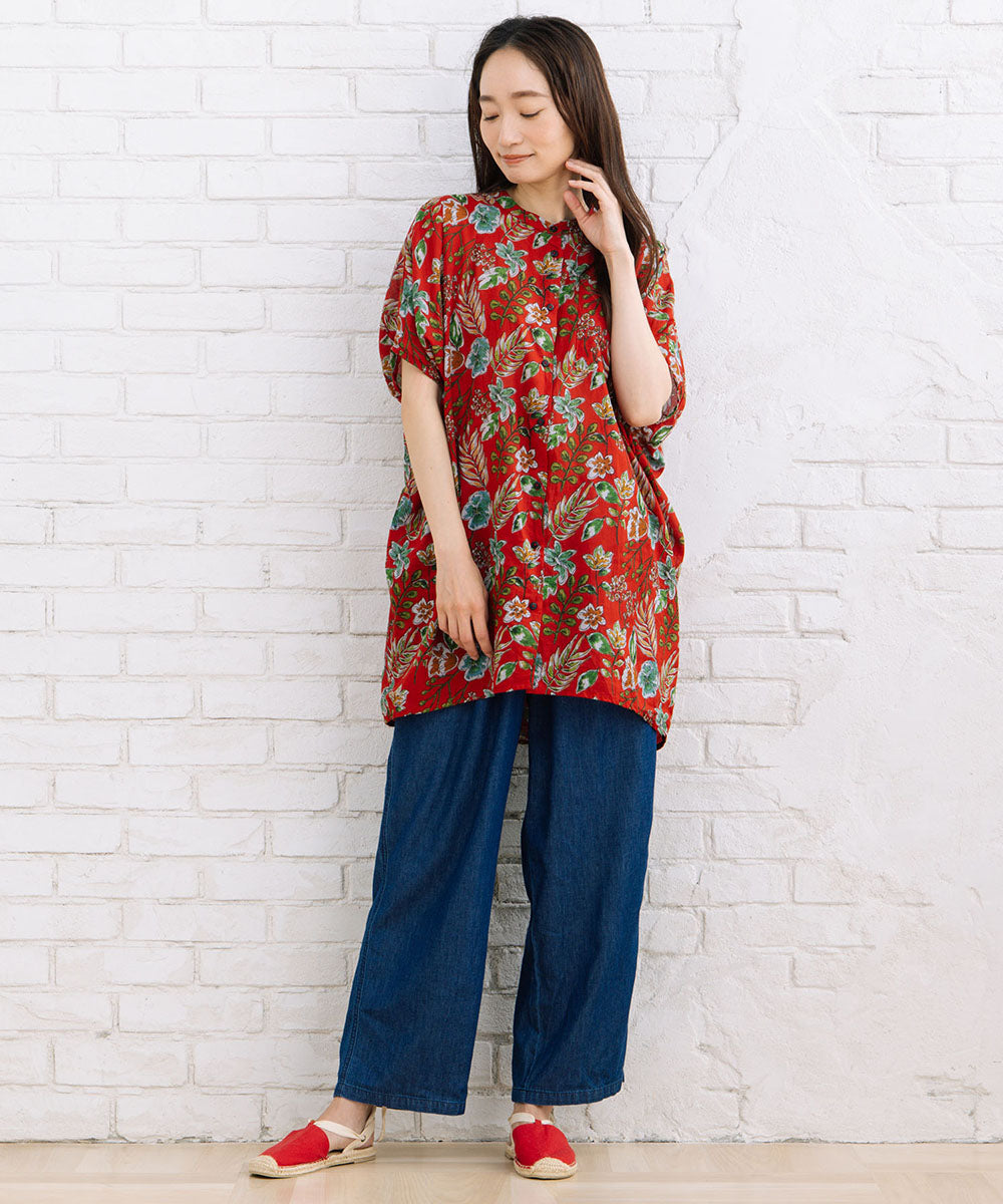 21号(6L～) デニムセミワイドパンツ