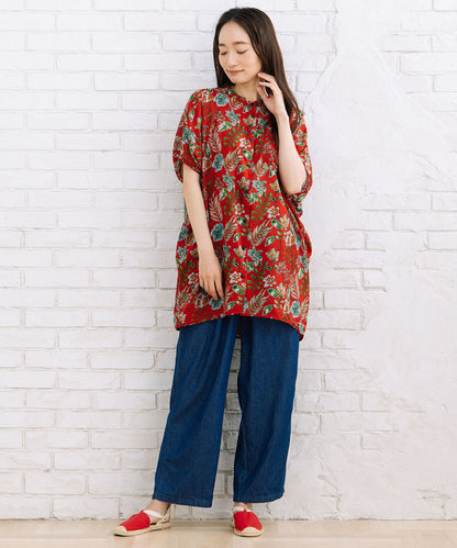 21号(6L～) デニムセミワイドパンツ