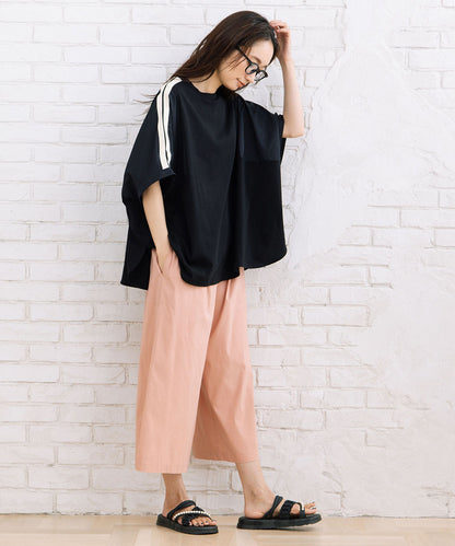 ドライ×ライトハイテンション8分丈ワイドパンツ