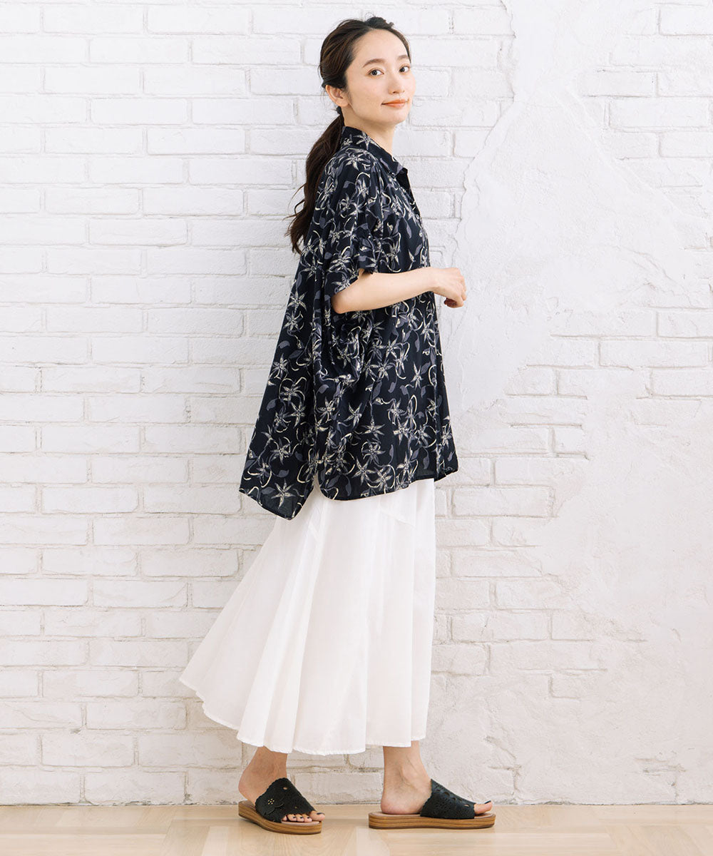 INDESIGN 【オーガニックコットン】フレアハギスカート