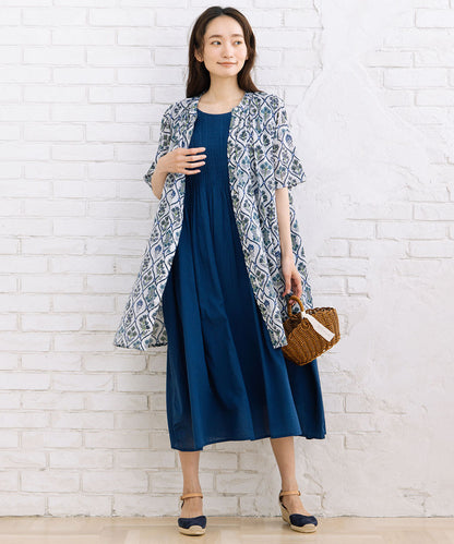 INDESIGN 【オーガニックコットン】ピンタックノースリーブワンピース