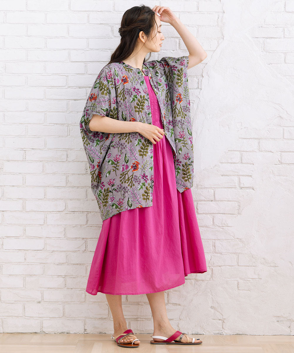 21号(6L～) INDESIGN 【オーガニックコットン】ピンタックノースリーブワンピース