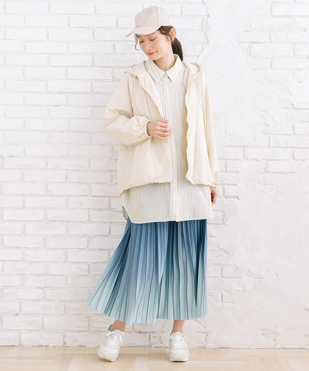 ストライプジャカードシャツ