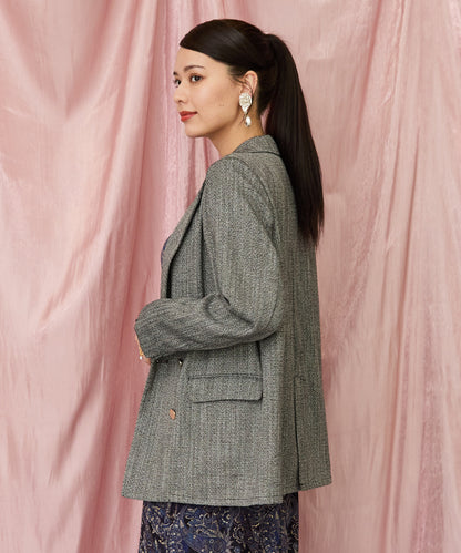 20-1182【JETSET SOLO PLUS】へリンボーンWブレストジャケット