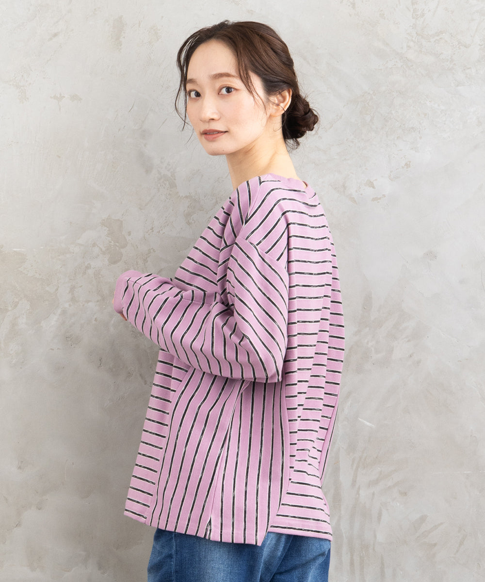 FONTLAB サイドスイッチボーダーカットソー