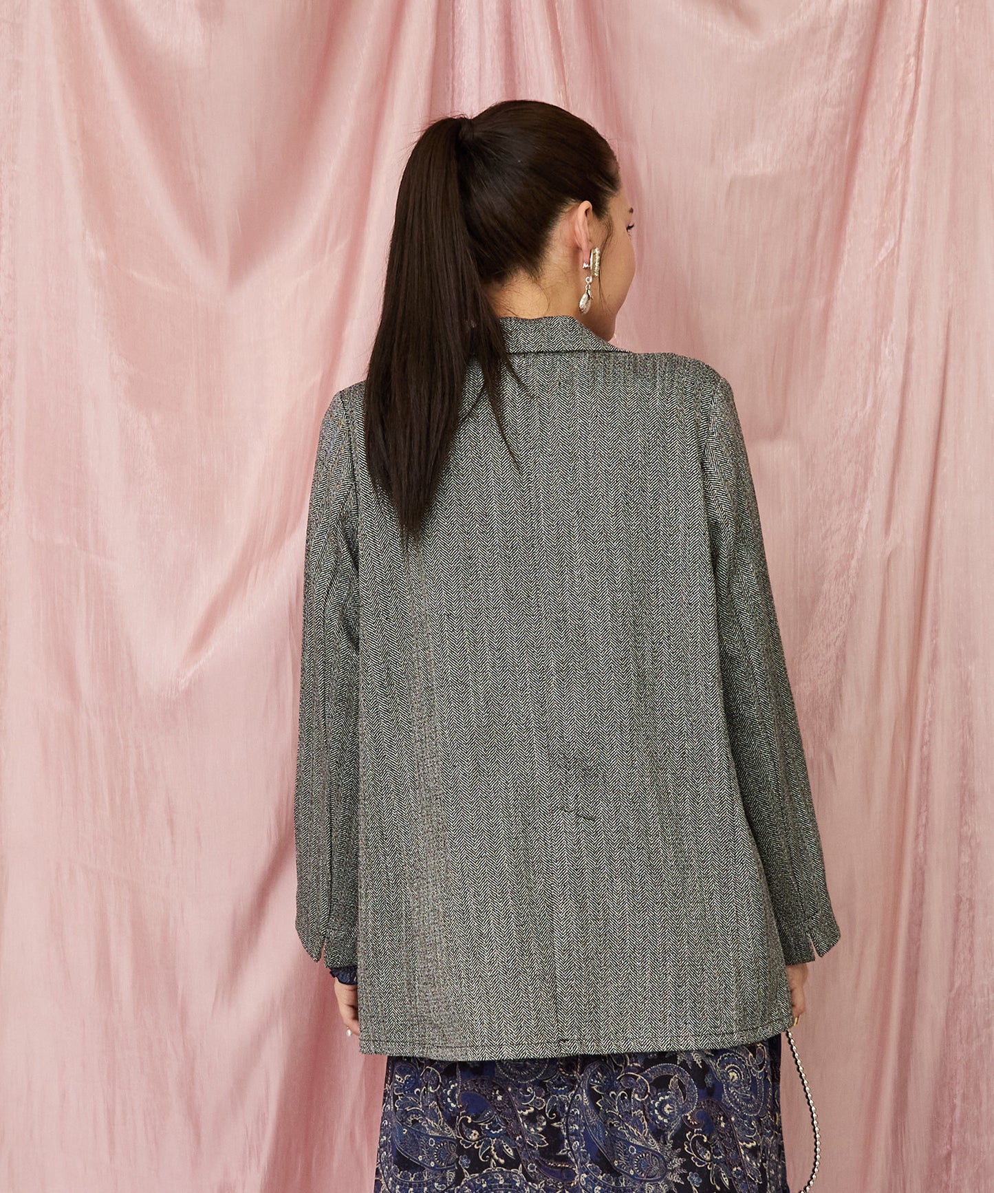 20-1182【JETSET SOLO PLUS】へリンボーンWブレストジャケット