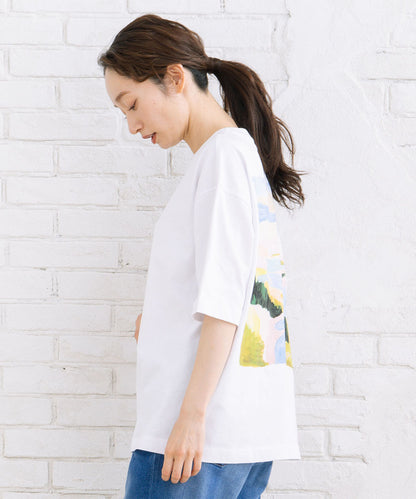 NUMPH 風景柄バックプリントTシャツ