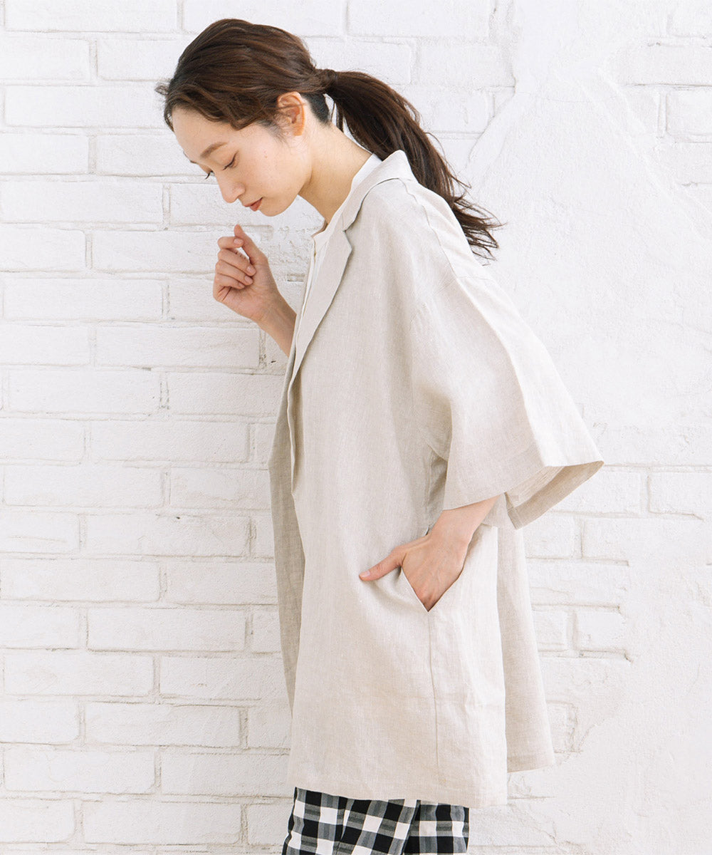20-5464　[Rogique]リネンハーフスリーブジャケット【先行予約】