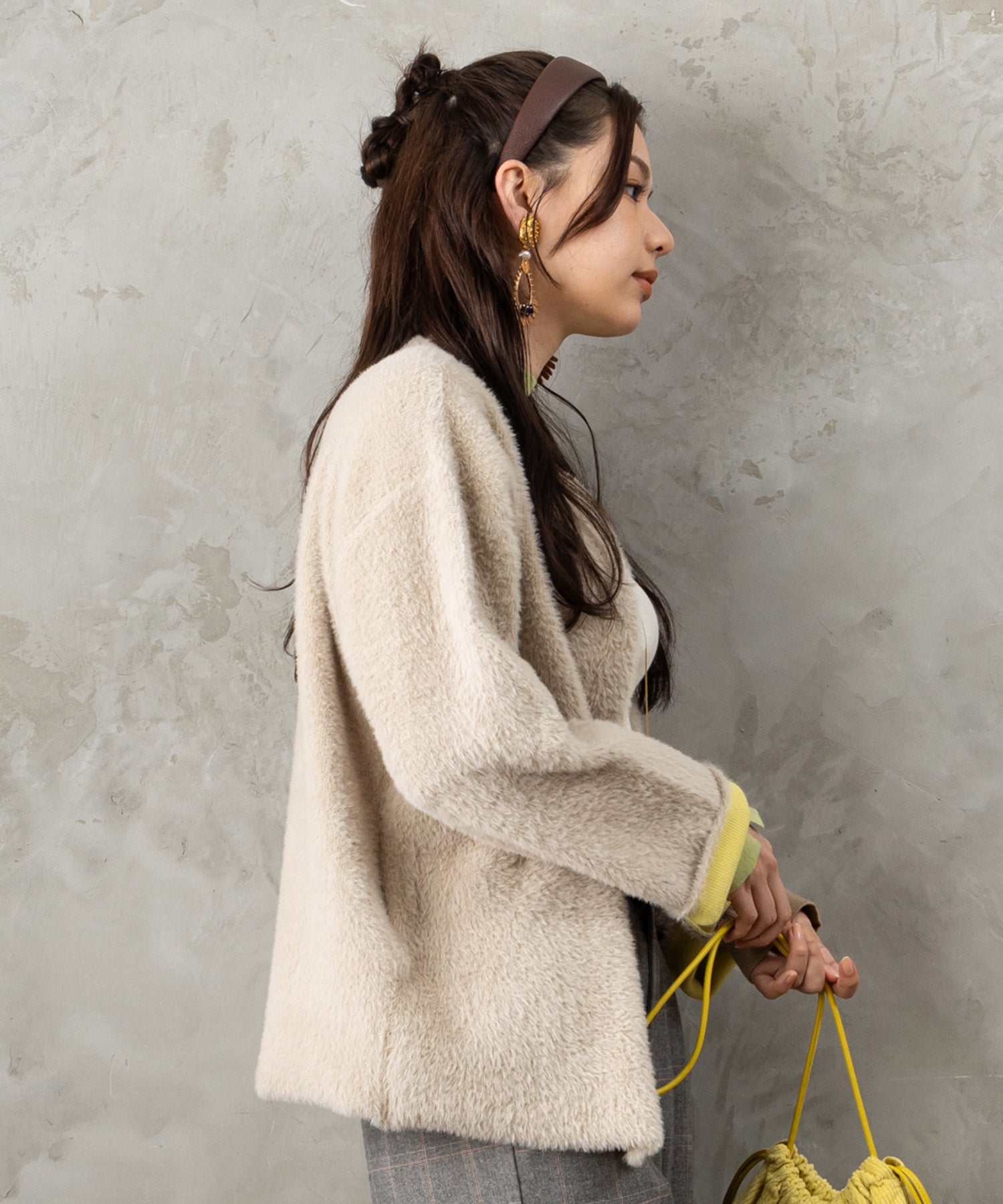 【FONT LAB】ダブルフェイスフェザーコーディガン’25