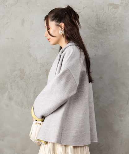 【JETSET SOLO PLUS】LANIFICIO BECAGLIバイカラーボンディングハーフコート