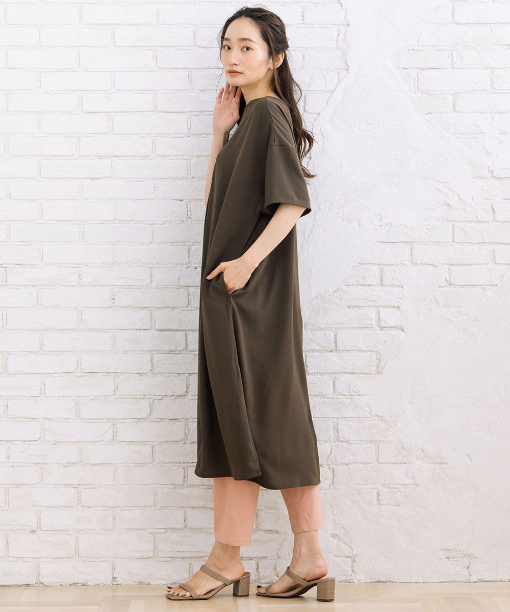 21号(6L～) スムースジョーゼットスキッパーワンピース