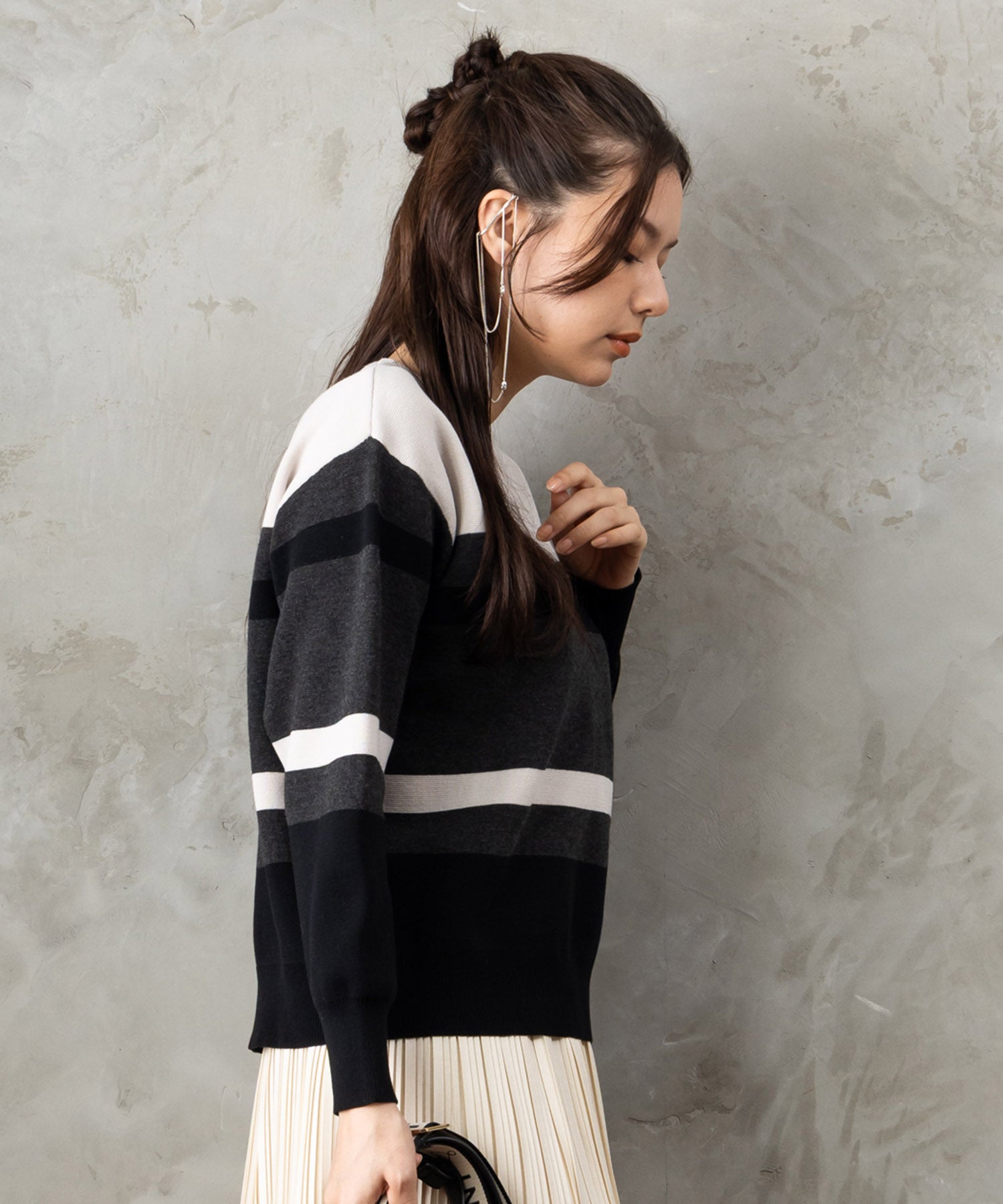 【JETSET SOLO PLUS】マシュマロタッチミラノVネックニット