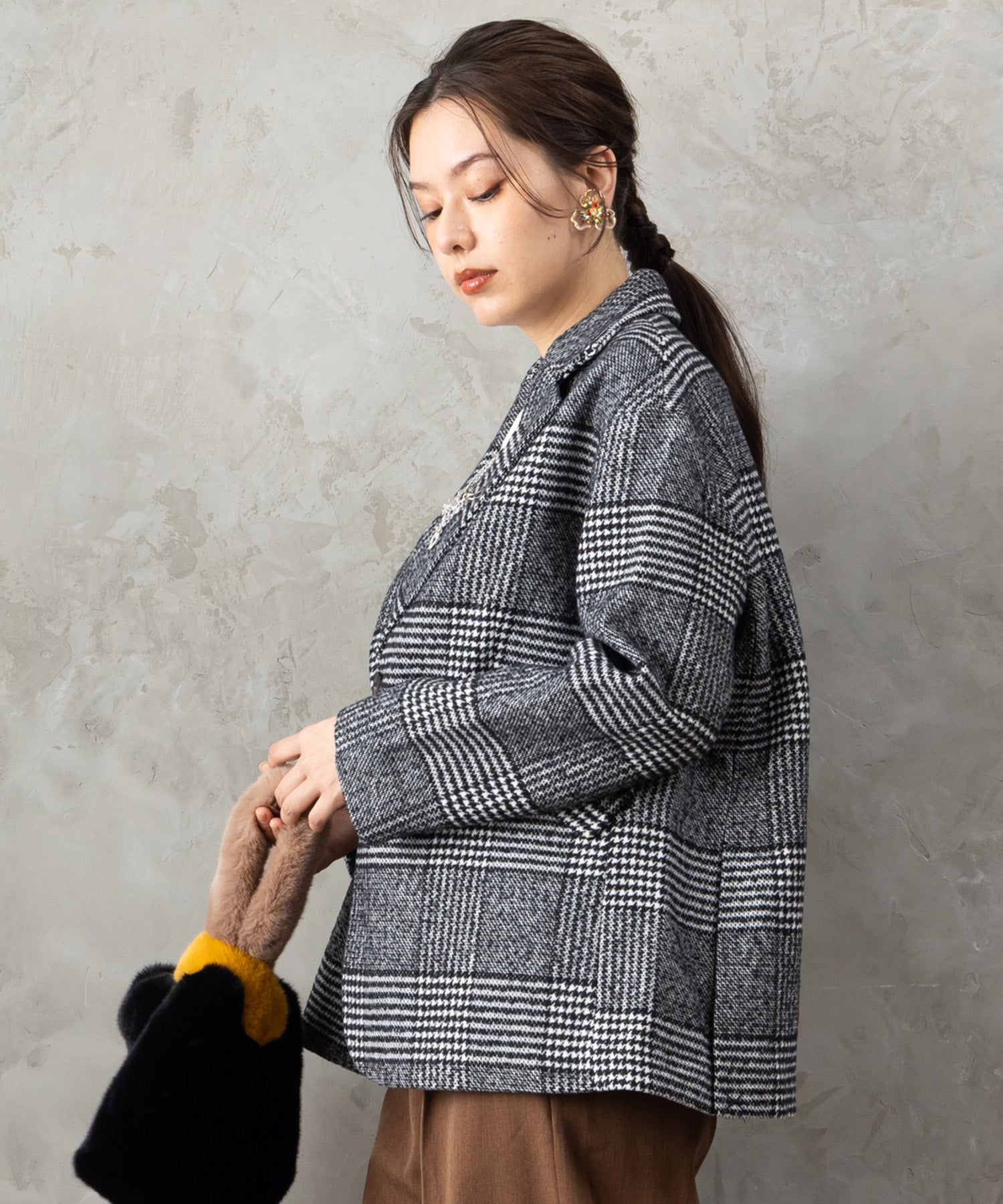 レディース チェック テーラード ジャケット｜JETSET SOLO PLUS