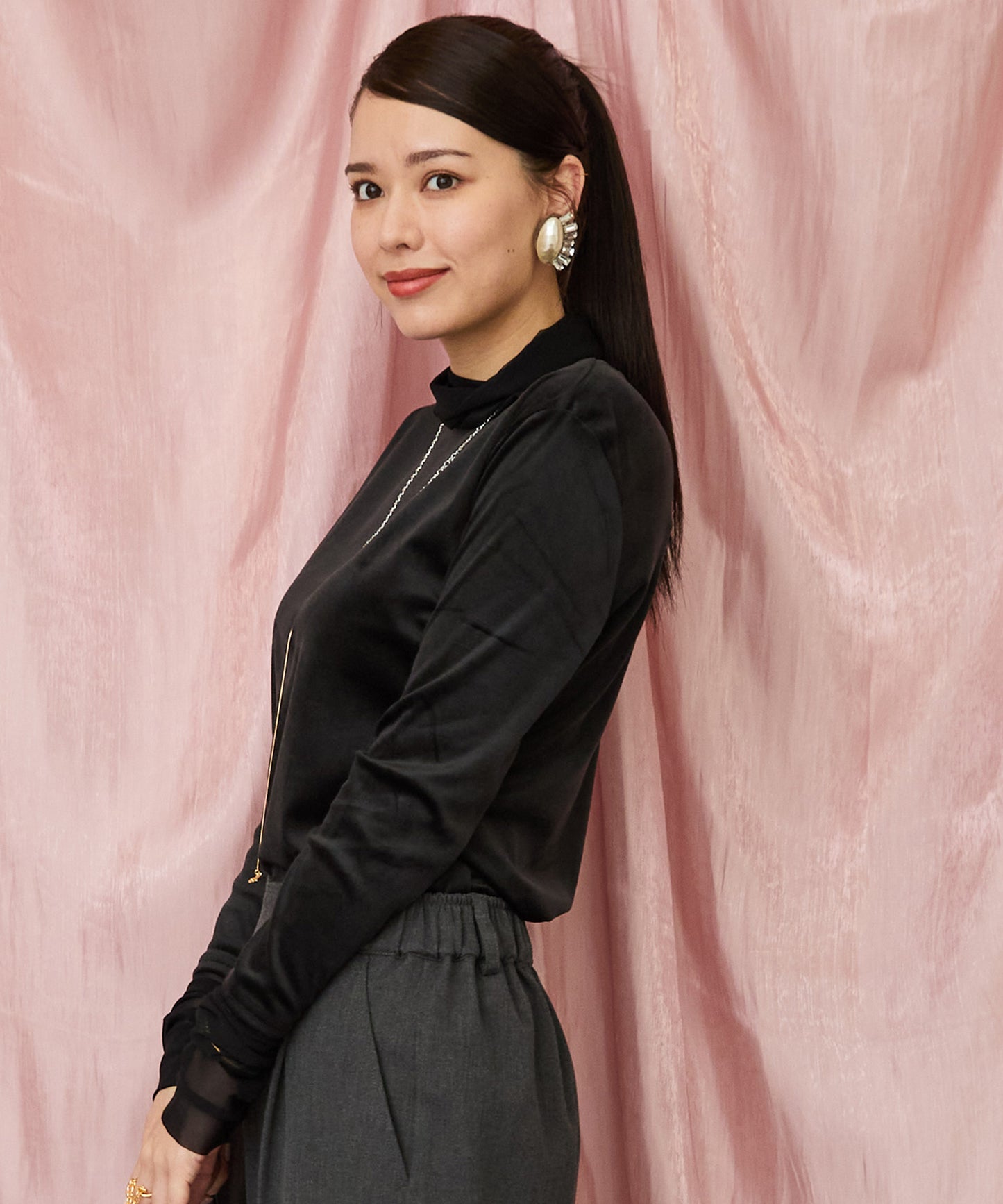 【人気アイテムにつき再入荷・新色追加】【FONT LAB】ベロア×チュールコンビタートル‘25