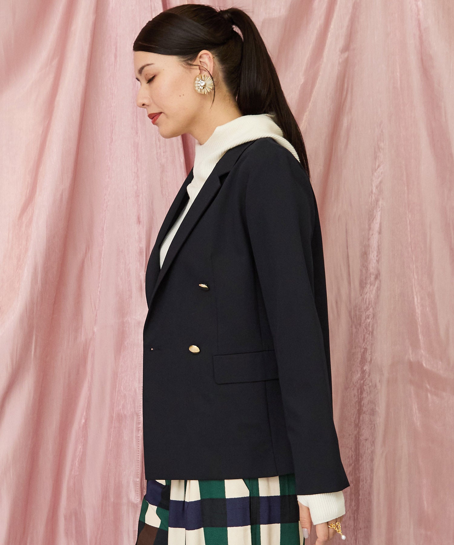 20-1183【JETSET SOLO PLUS】サイロストレッチツイルWブレストジャケット