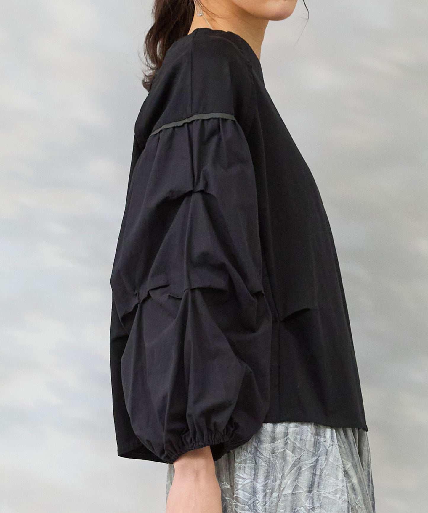 【FONT LAB】ダブルシルケット タックスリーブカットソー