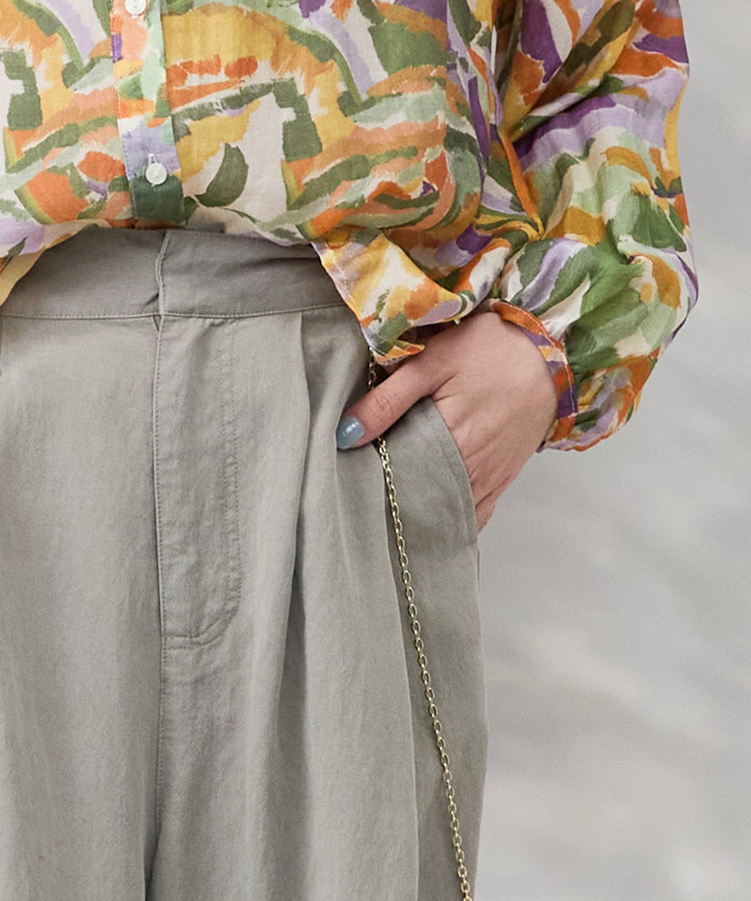 【FONT LAB】バイオ加工ワイドタックパンツ