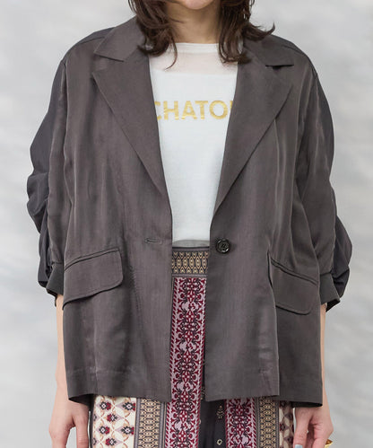 【FONT LAB】キュプラフィブリルギャザースリーブジャケット