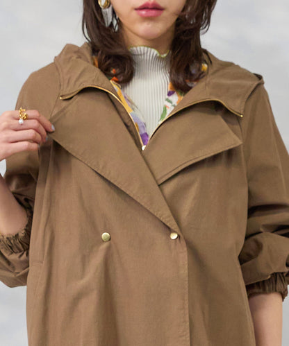 【FONT LAB】コットンテンセルフェイクレイヤードショートコート