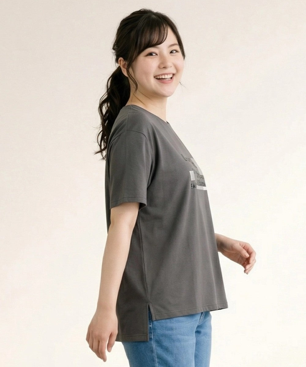 【sabstreet bis】【web限定】 箔×ロゴプリントTシャツ