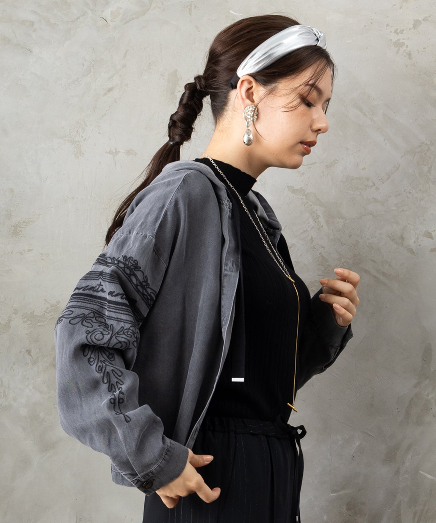 01-5925【BSB】デニムフーデットブラウスブルゾン