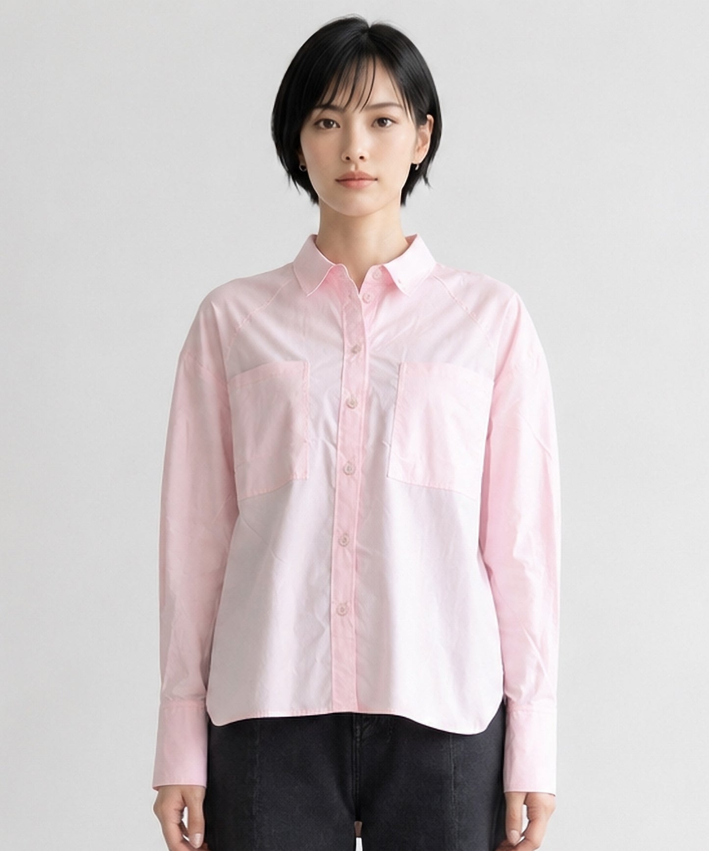 【NUMPH】バックボタニカルフォレストコンビシャツ