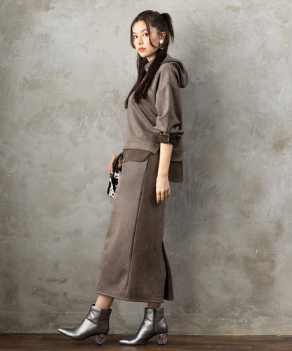 【FONT LAB】起毛ダンボールフーディーセットアップ