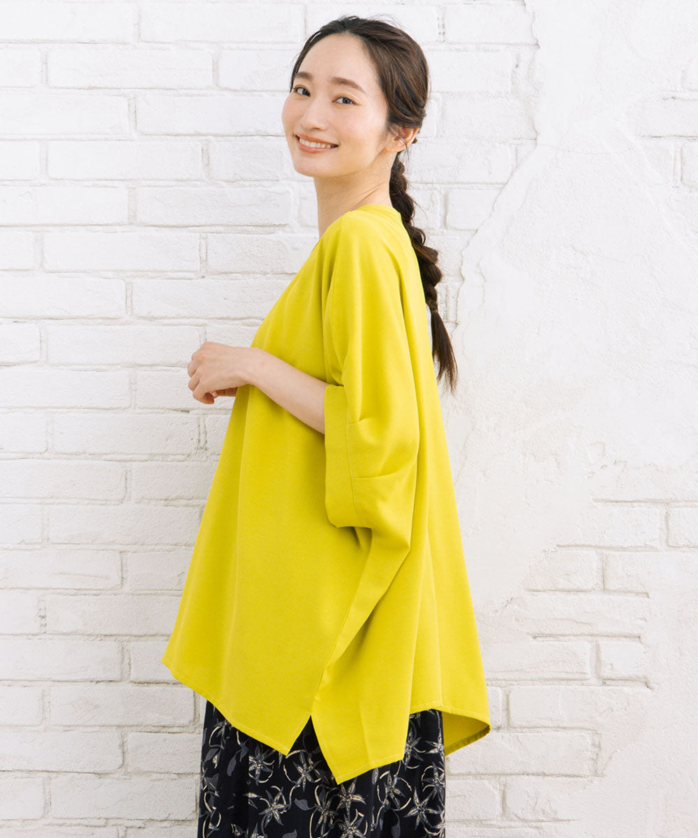 21号(6L～) スムースジョーゼットバンドカラーブラウス