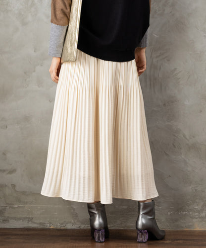 【FONT LAB】ミストウールタッチダブルプリーツスカート