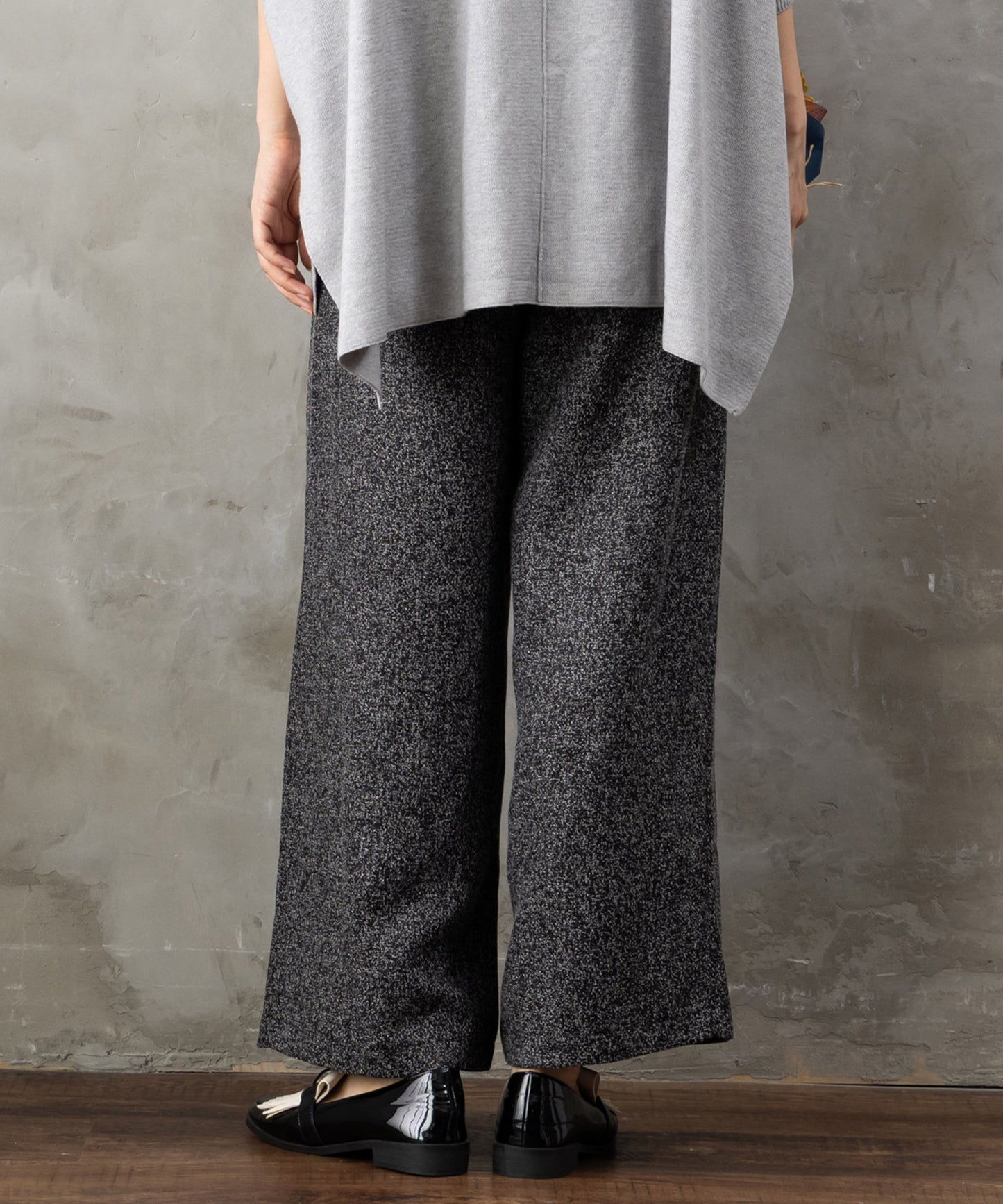 【FONT LAB】ツイードフリンジワイドパンツ