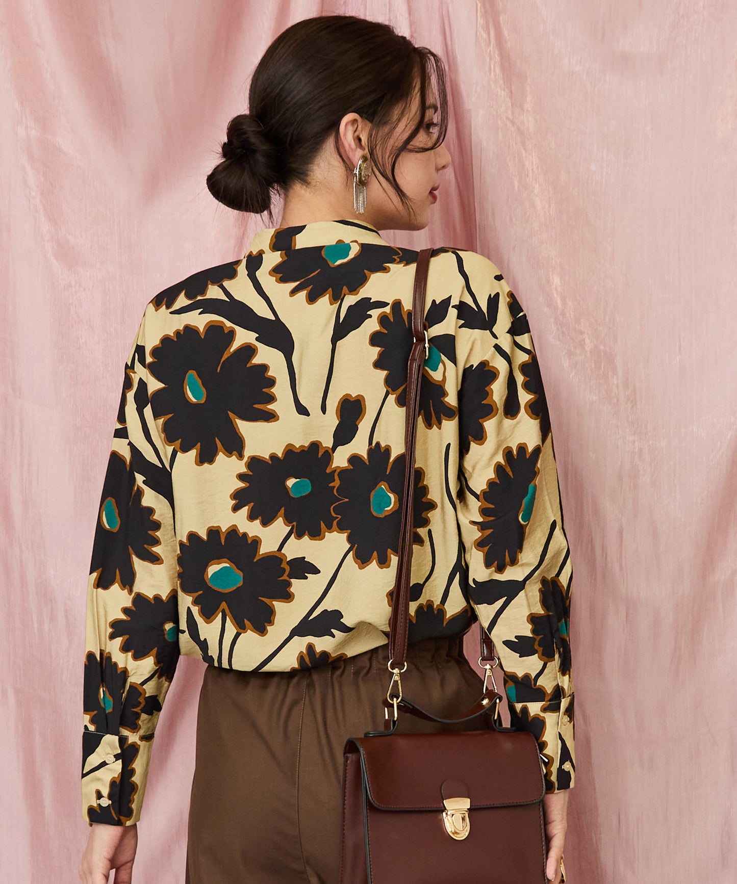 01-5918【WILD PONY】ビッグフラワープリントシャツ