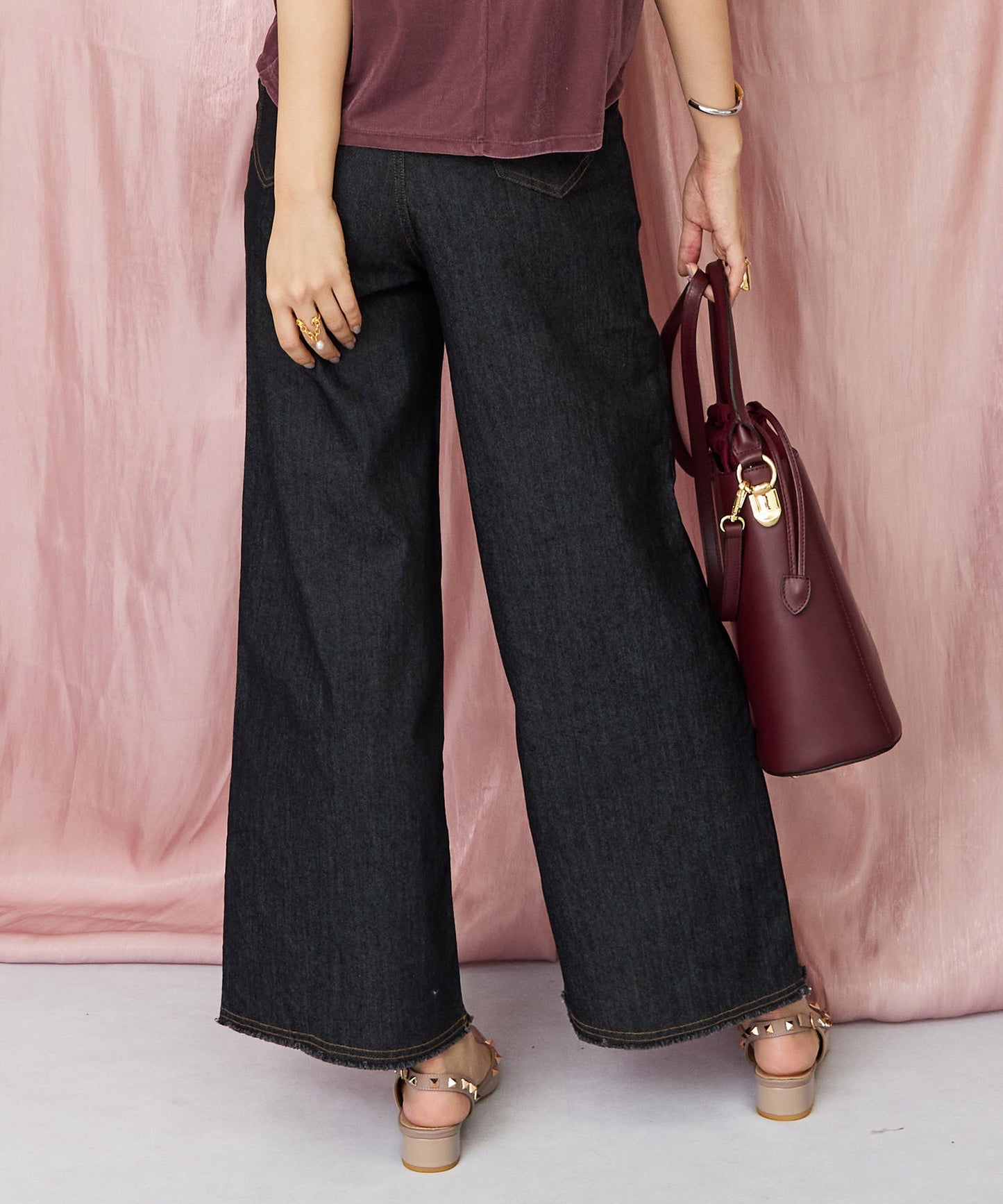 12-5900【FONT LAB】フリンジワイドデニム’25