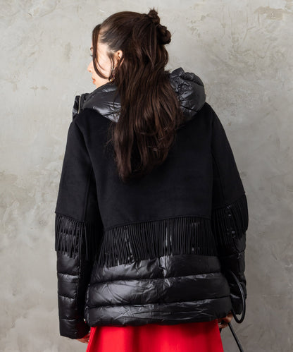 【BSB】異素材コンビ中綿ミドルコート