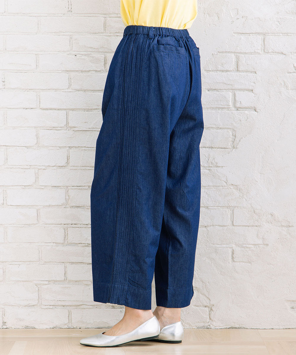 INDESIGN ピンタックラインデニムパンツ
