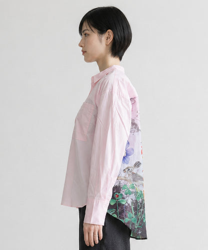 【NUMPH】バックボタニカルフォレストコンビシャツ
