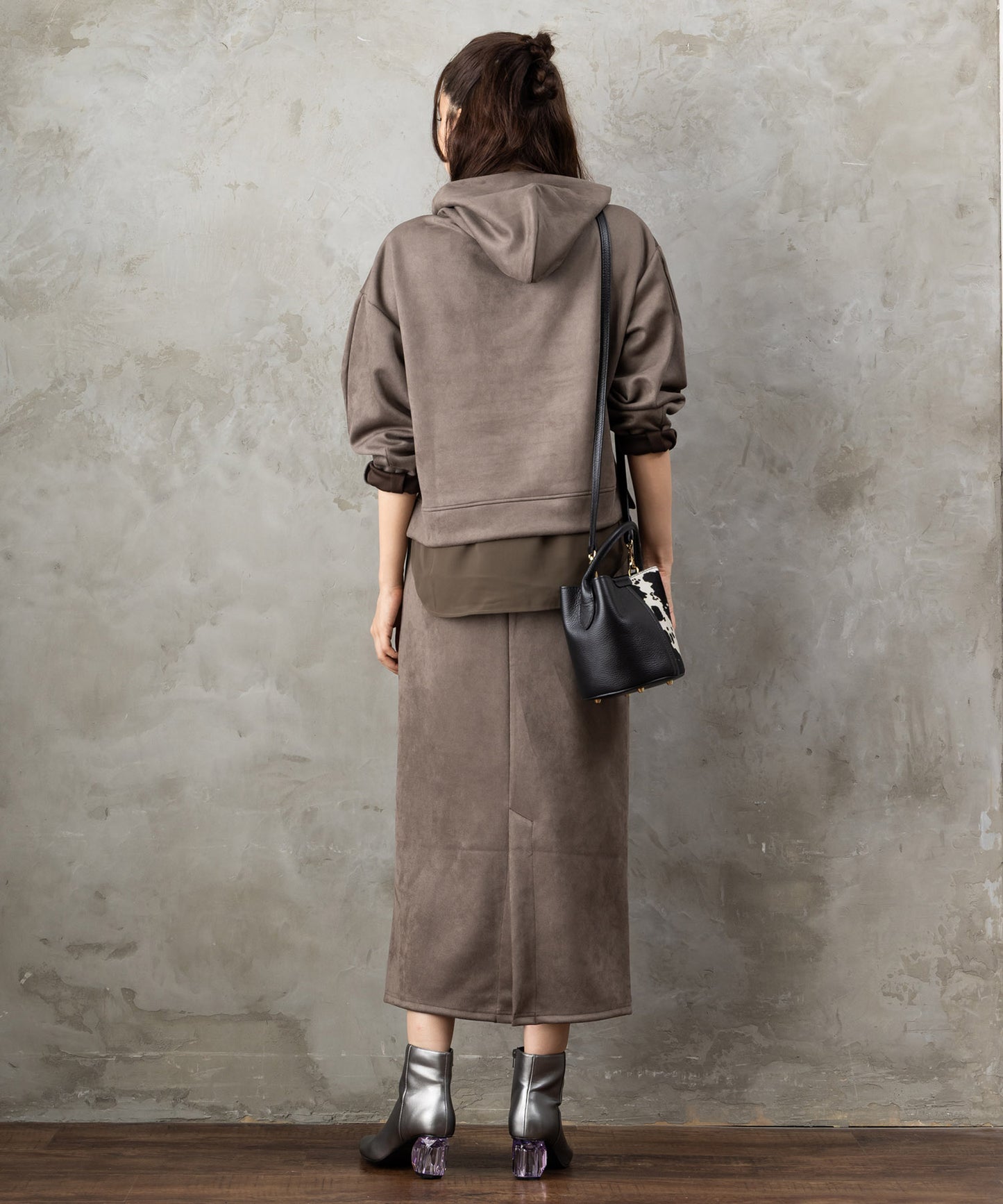 【FONT LAB】起毛ダンボールフーディーセットアップ