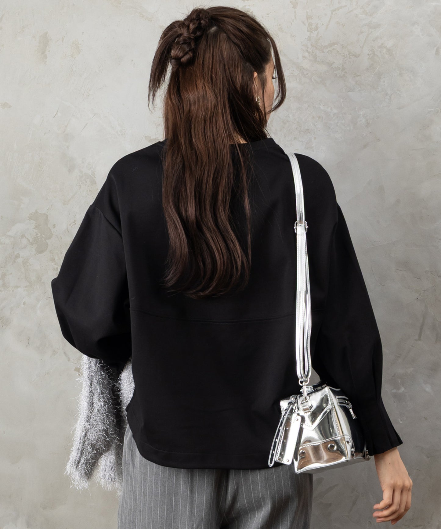 【人気商品につき再入荷】【FONT LAB】タックヘムクロップドカットソー