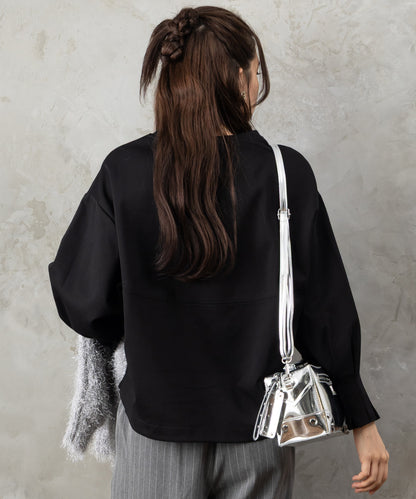 【人気商品につき再入荷】【FONT LAB】タックヘムクロップドカットソー