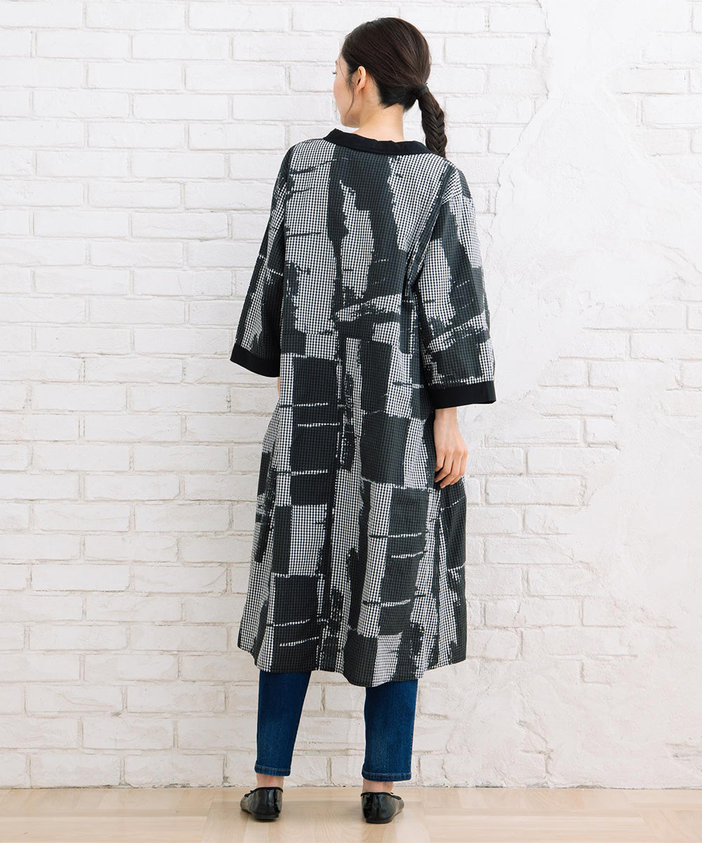 K COLLECTION ギンガムチェック×プリントワンピース