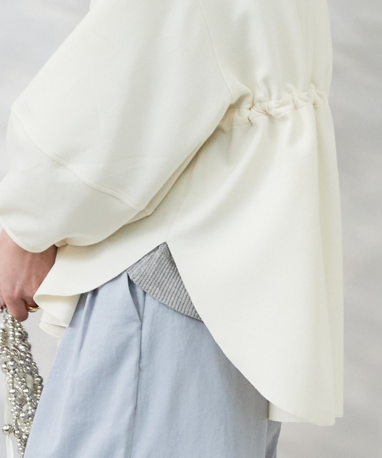 【FONT LAB】カットジョーゼットドロストトッパーハオリ