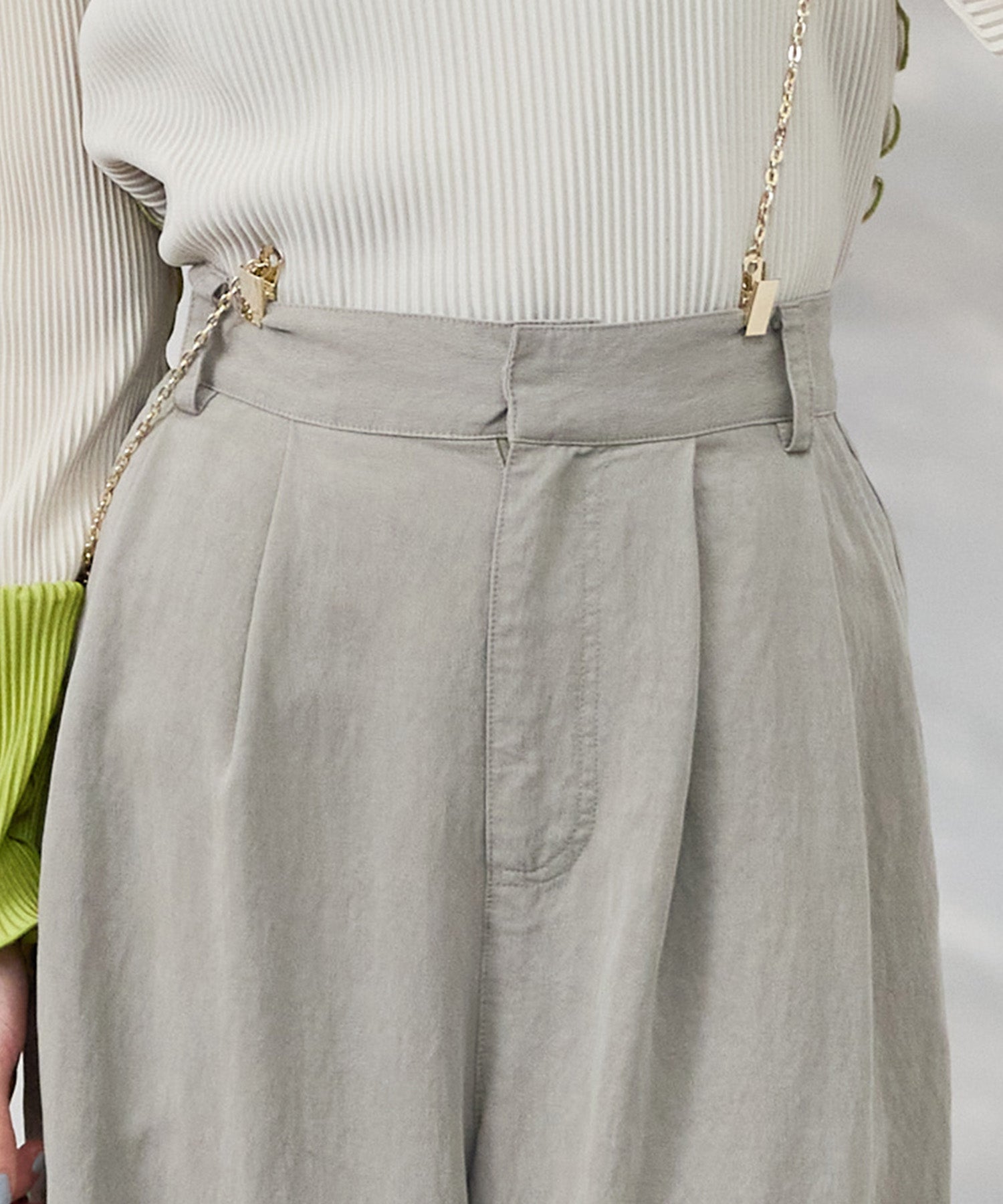 【FONT LAB】バイオ加工ワイドタックパンツ