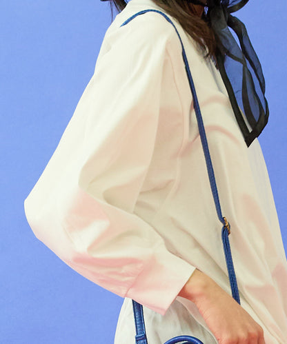 【FONT LAB】シルケットポンチ異素材コンビトップス