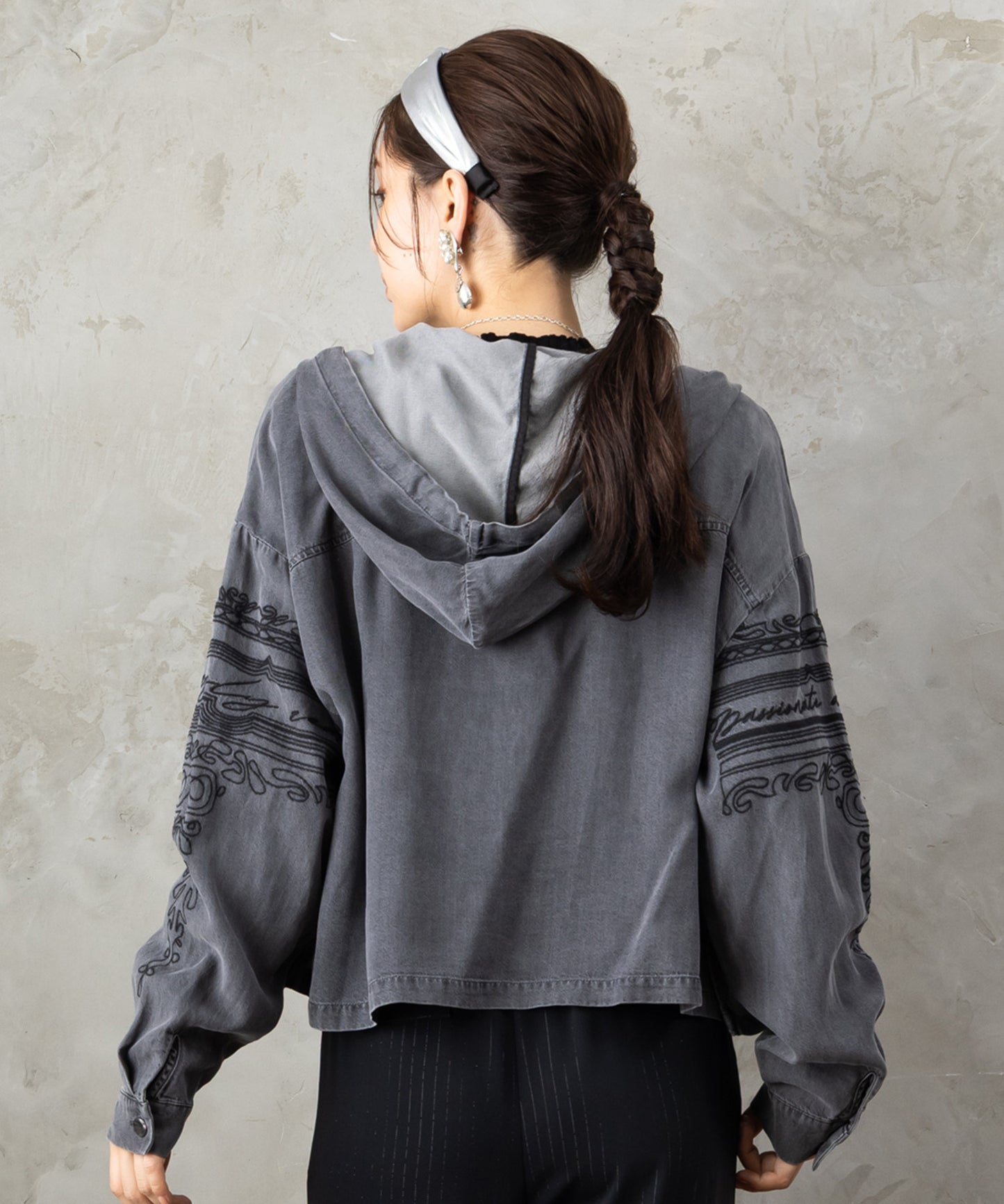 01-5925【BSB】デニムフーデットブラウスブルゾン