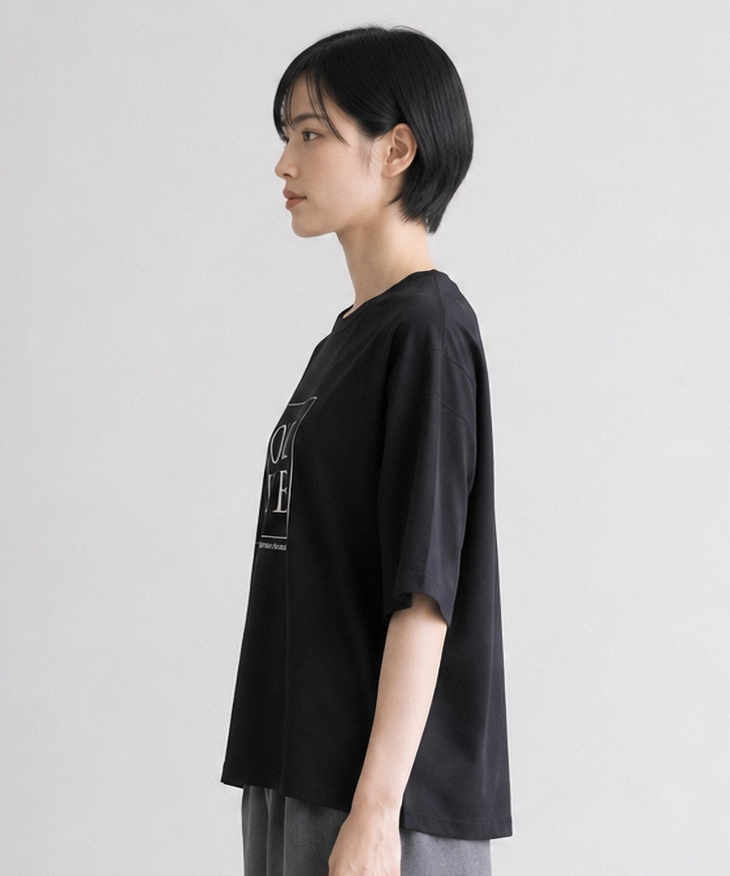 【FONT LAB】メタリックロゴオーバーTシャツ