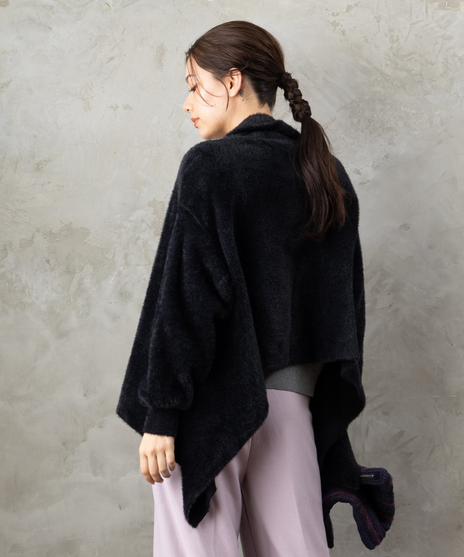 【FONT LAB】ダブルフェイスストールカーディガン