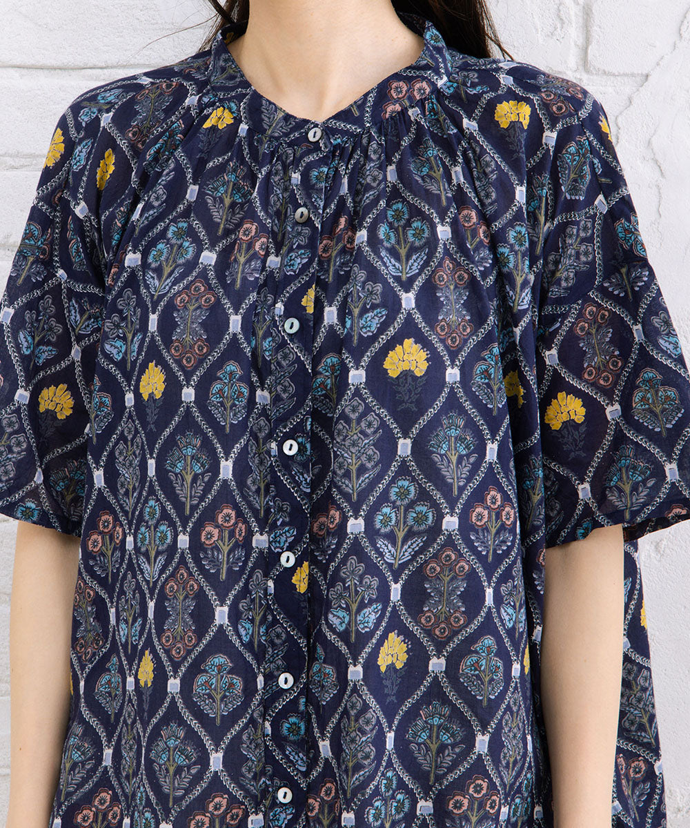 フラワータイルプリントチュニック