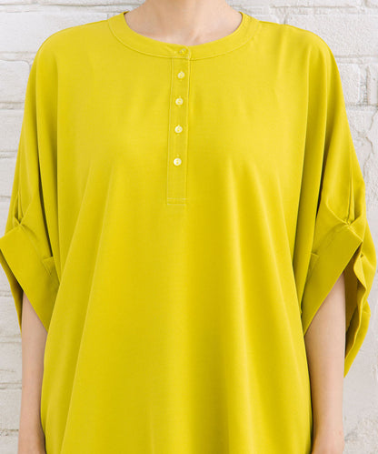 21号(6L～) スムースジョーゼットバンドカラーブラウス